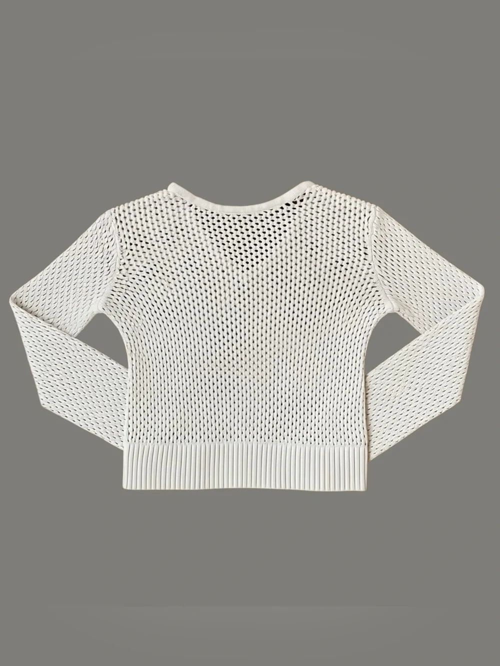 🐩 Splendid Wear it 2 Ways Open-Knit Sweater in White/Off-White | Women’s XS - Picture 3 of 7